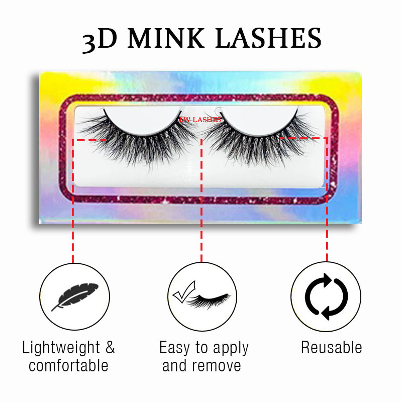 LW003（18mm 3D Mink Lashes）