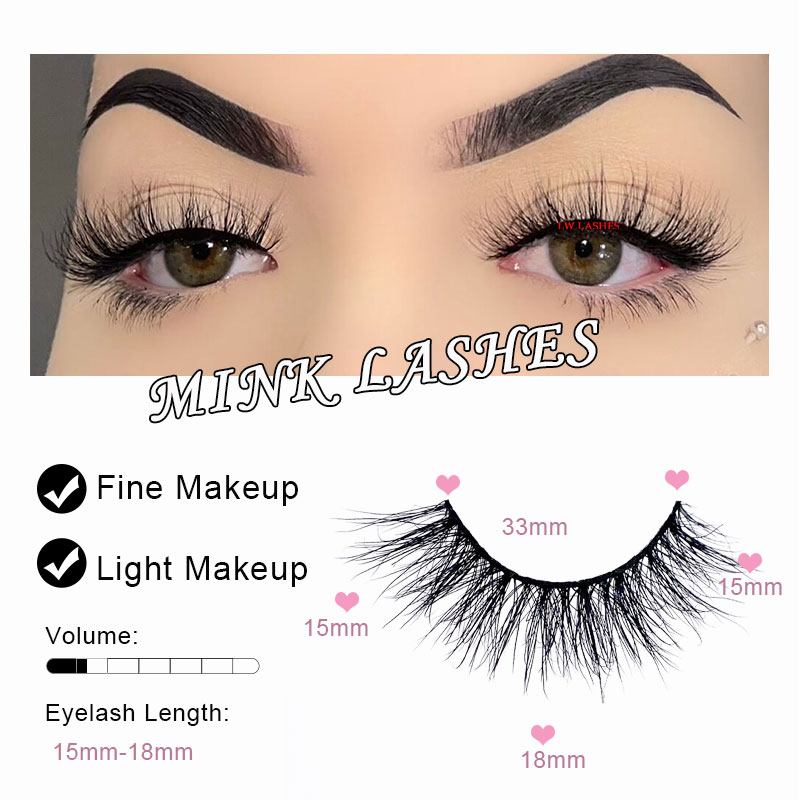 LW003（18mm 3D Mink Lashes）